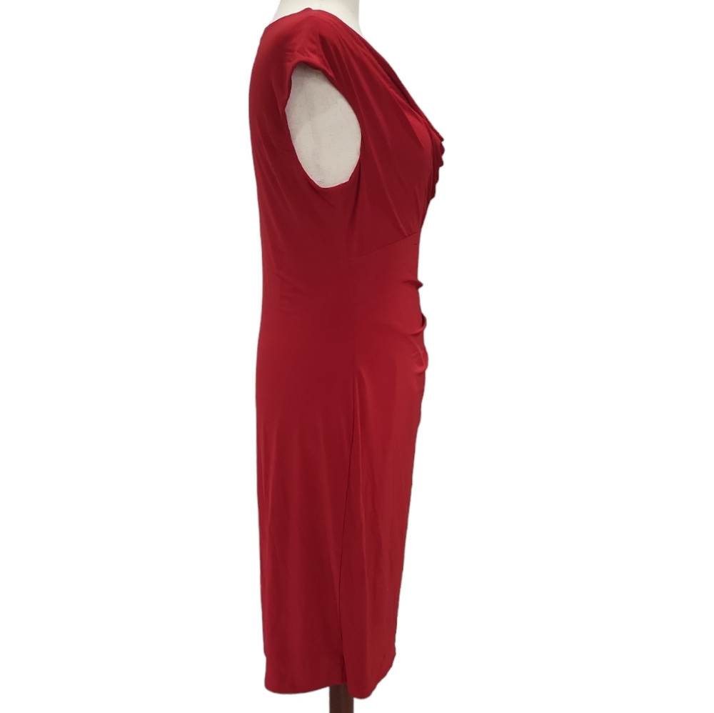 EUC Stunning Lauren Ralph Lauren women's red pleated evening party dress, 16 - Picture 5 of 11